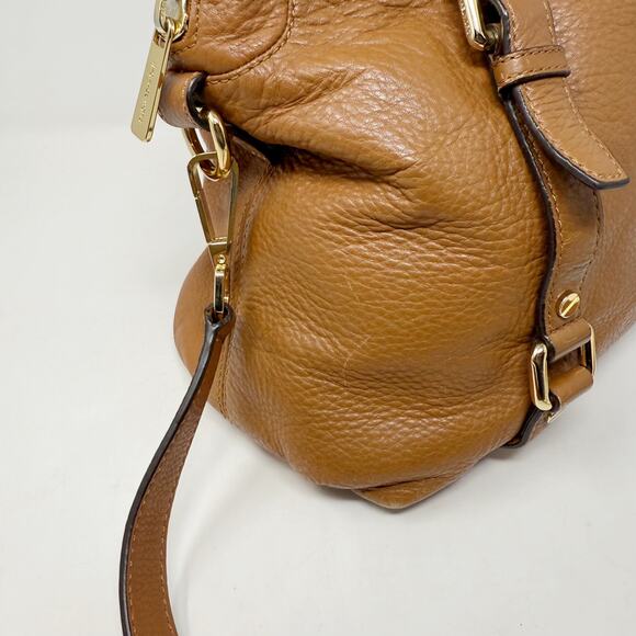 Michael Kors Brown Camel Bedford Legacy Medium Convertible Satchel Bag Leather - Picture 7 of 16